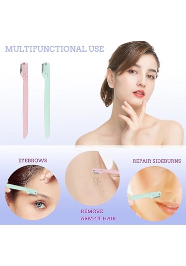 Kaş Düzeltici, 4 Adet Küçük Kaş Jileti, Düzeltme Ve Tıraş İçin Çok İşlevli Peeling Dermaplaning Aleti Diğer