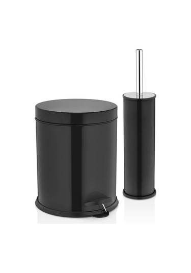 Rulopak 3 Lt Pedallı Çöp Kovası 2 Li Set Siyah