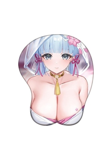 Besthome1 Gençsin Etki 3d Seksi Silikon Mousepad Oyun Yumuşak Bilek Desteği Anime Masa Bilek Dinlenme Fare Mat Pembe Mavi Pembe & Mavi