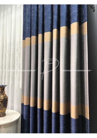 Fon Perde Bantlı Panel 4 Renk Satenimsi Görüntü