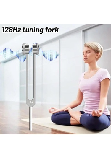 Vkemall 128hz Gümüş Tunning Fork: Zihin Ve Vücut Harmoniği İçin Meditasyon, Yoga Ve Müzik Terapisi Enstrümanı