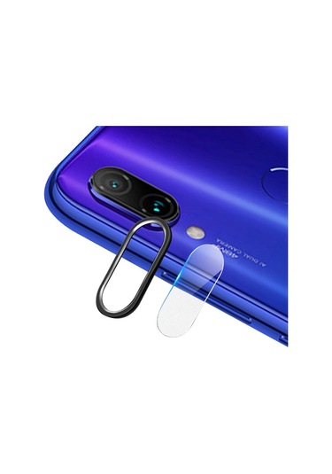 Ally Xiaomi Redmi Note 7 Kamera Koruma Metal Lens + Kırılmaz Cam Set