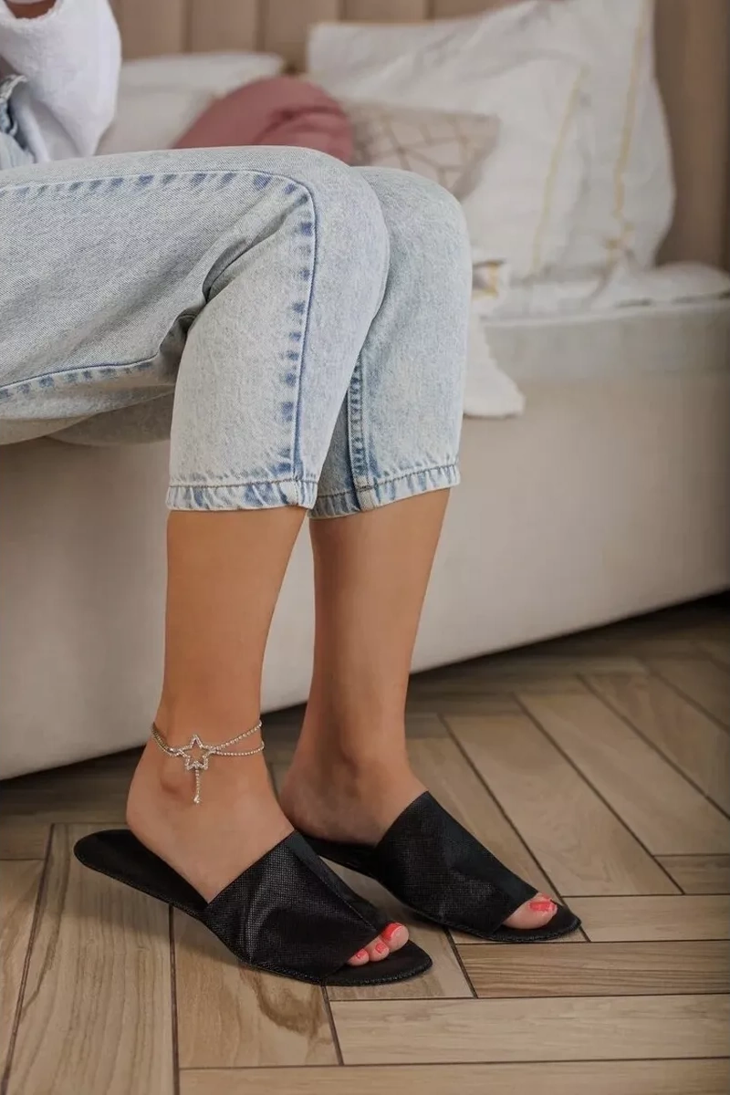 Omı-ko "ultra" Siyah 50 Çift Açık Burunlu Tek Kullanımlık Terlik 194847377