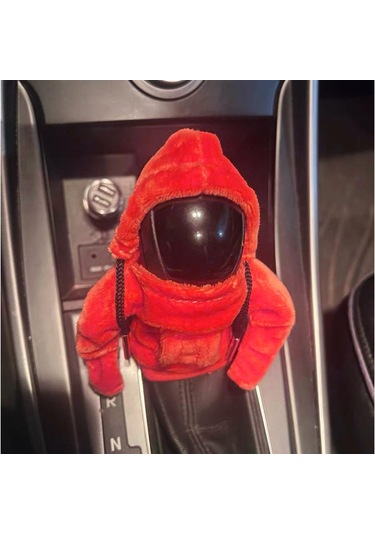 Suntek Kapşonlu Kapak Otomatik Vites Kolu Topuzu Kapağı Kırmızı