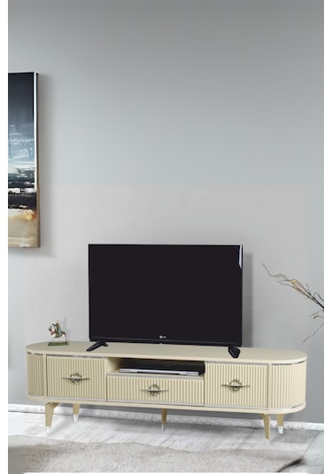 Duru Tv Sehpası - Cappuccino - Gümüş Cappuccino - Gümüş
