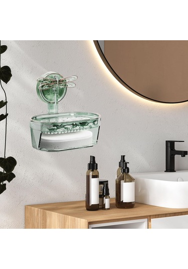 Suntek Magideal Dragonfly Vantuz Sabun Kutusu Yaratıcı Yeşil