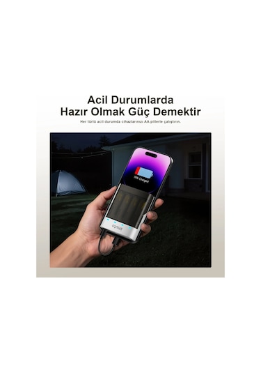 Imuto 3600mwh Aa Şarj Edilebilir Pil + Power Case Şarj Kiti 4 Lü Paket