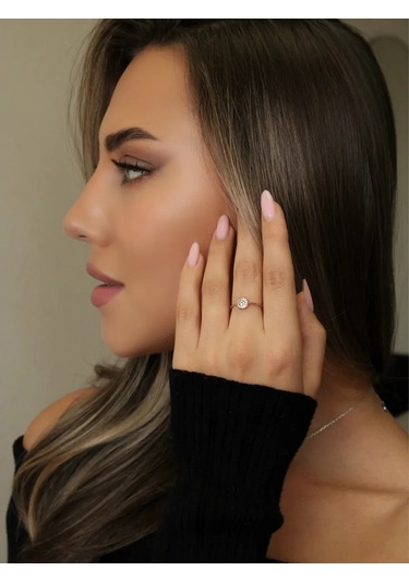 Alda Gümüş, Yaldızlı Ve Zirkon Taşlı Yüzük 103539164 Altın