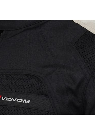 Motosiklet Mont 4 Mevsim Dynamic Açık Gri-kırmızı Motorcu Montu