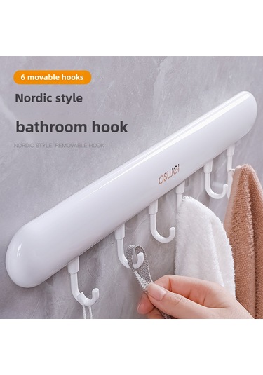 Teltree Banyo Duvar Takımı: 6 Adet Taşınabilir Çekmece, Delme Yok, 5kg Yük Kapasitesi, Bezi Ve Giysi Asma İçin Beyaz Diğer