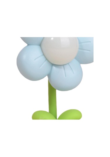 Çocuklar İçin Çiçek Gece Lambası Yumuşak Işık 360 Derece Bükülebilir Pille Çalışan Yatak Başı Lambaları Oturma Odası İçin Mavi