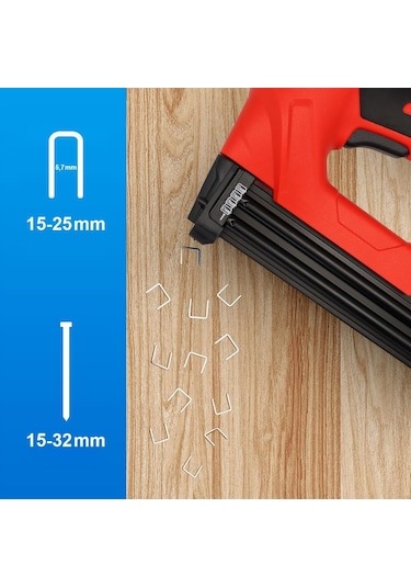 Kobb KBZ90 15-25 MM Zımba ve 15-32 MM Profesyonel Çivi Çakma Makinesi + 3000 Adet Yedek Zımba ve Çivi