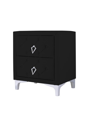 Ruby 2 Çekmeceli Komodin-silver Model Kapitoneli Yatak Odası Iki Çekmeceli Komodin&şifonyer Modeli Siyah Ruby 2 Çekmeceli Komodin-silver Model Kapitoneli Yatak Odası Iki Çekmeceli Komodin&şifonyer Modeli Siyah