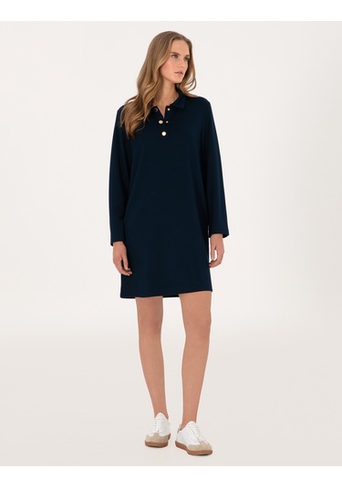 Pierre Cardin Kadın Lacivert Elbise Örme 50315895-vr033 Lacivert