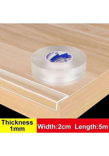 Masa Kenar Koruyucu Bant Mobilya Köşe Tampon Kendinden Yapışkanlı Çarpışma 1mm X 2cm X 5m