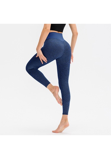 Geeroyoo Yüksek Bel Gönüt Daraltıcı Puf Yaka Yoga Pantolon Kadın, Hızlı Kuruyan Spor Fitness Eşyası, Outdoor Aktivite İçin Dayanıklı Materyal, Mavi, Beden M Mavi