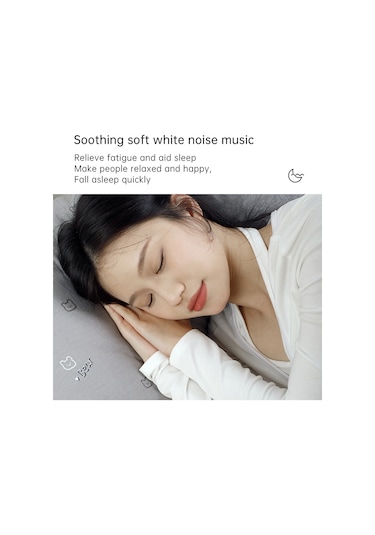 Geekyou Beyaz Bebek Uyku Yardımcısı M5: 18 Ses Kaynağı, 3 Zaman Ayarı, Renkli Gece Lambası Ve Dahili Pil İle Taşınabilir Beyaz