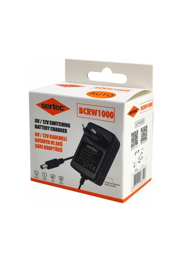 Sertec BCRW1000 1000 mAh Batarya ve Akü Şarj Aleti Siyah