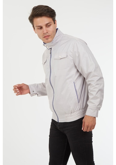 Sposo 1088 Su Itici Kumaş Regular  Taş Rengi Erkek Yazlık Mont Taş