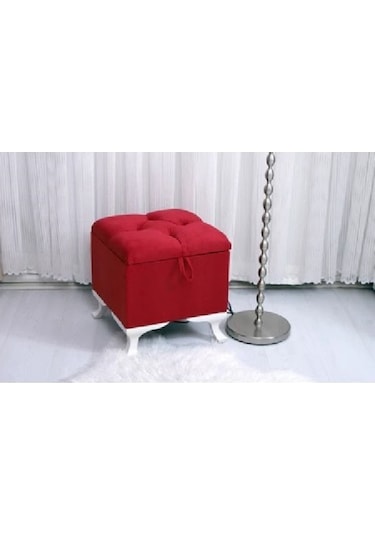 Lüks Sandıklı Kapitoneli Puf 45 45 Cm Pembe