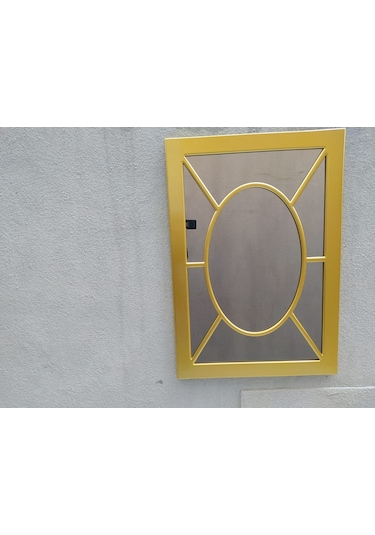 Ayna-Dresuar Motifli Model Parlak Gold Renk Kayın Torna Kutu Içi(486070600) Altın