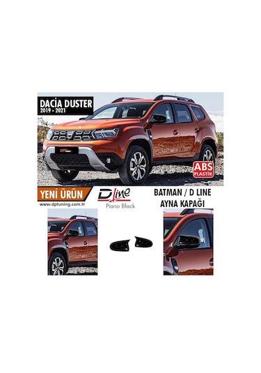 Dacia Duster 2018+ Yarasa Ayna Kapak Parlak Siyah Abs Plastik