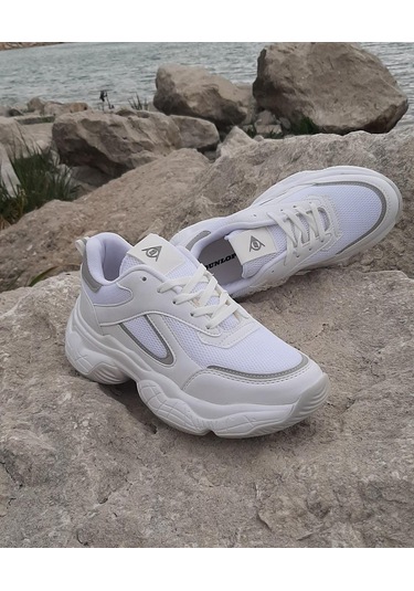 Dunlop 2323 Beyaz Fuspetli Kalın Taban Spor Ayakkabı AYKSAYAK-000500