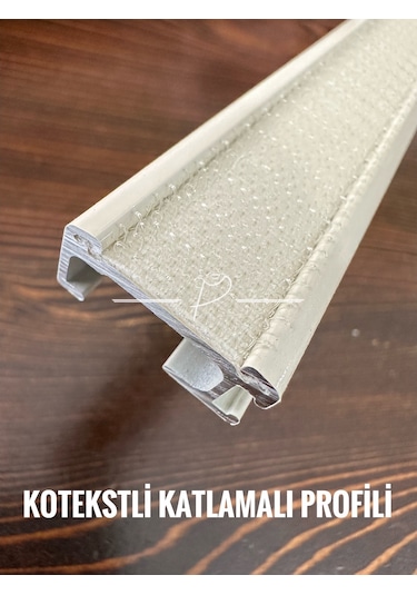Koteksli-cırtlı Katlamalı Perde Aliminyum Profili 110 Cm