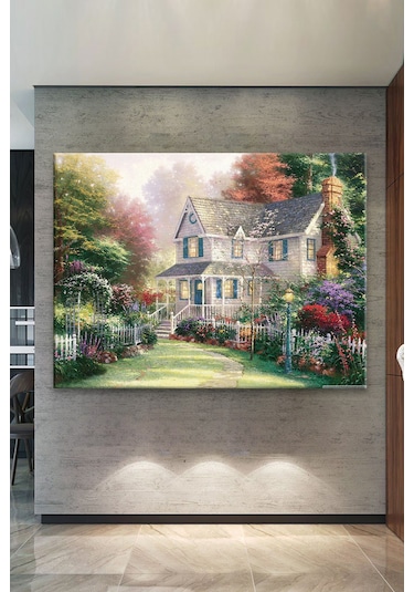 Çiftlik Evi Yaşam Masal Dekoratif Kanvas Tablo 30 x 20