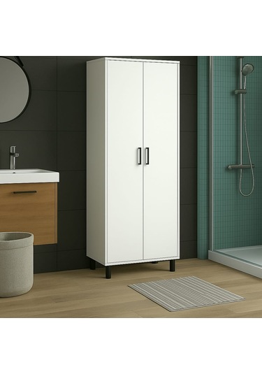 Çok Amaçlı 2 Kapılı Banyo Dolabı Beyaz