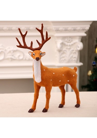 Novahub Yeni Yaratıcı Süsleme Simülasyon Orta Orta Noel Malzemeleri Geyik Elk Dekorasyon 25cm 25cm Mw Orta 25cm