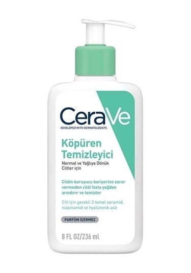 Cerave Kuru ve Çok Kuru Ciltler İçin Nemlendirici Losyon 236 ML + Normal ve Yağlı Ciltler İçin Köpüren Yüz Temizleyici 236 ML