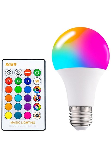 Homyl E26 E27 Rgb Led Ampul Ev Partisi Için 16 Renk Değişimi 70x130mm-15w