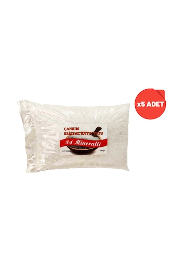 Çankırı 84 Mineralli Tane Kristal Kaya Tuzu 5 x 1 KG