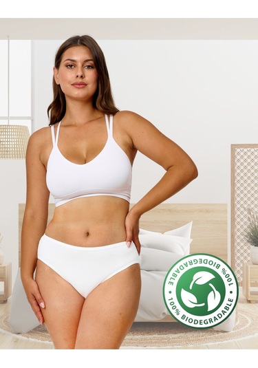 Alya Underwear Kadın Külot, Lyocell Kumaş Külot, Ter Emici Rahat Ve Dayanıklı Kadın İç Çamaşırı, Liyosel Slip Beyaz P05