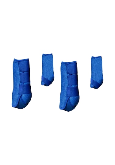 Suntek 4 Adet At Botları Destek Bacak Koruması Atlama Eğitimi Mavi