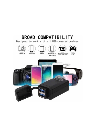 2 Usb Portlu Şarj Soketi Adaptörü Hızlı Şarj 3.0 12-24v Usb Cep Telefonu Güç Şarj Cihazı Anahtarl Diğer