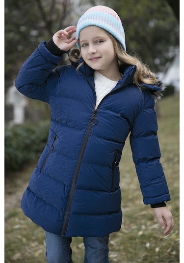 Lela Yakası Suni Kürklü Peluş Astarlı Çıkarılabilir Kapüşonlu Dar Kesim Kışlık Kız Çocuk Mont 5760002 Saks Lela Yakası Suni Kürklü Peluş Astarlı Çıkarılabilir Kapüşonlu Dar Kesim Kışlık Kız Çocuk Mont 5760002 Saks