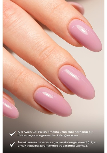 Alix Avien Uv Kalıcı Gül Kurusu Jel Oje 24 Gel Polish12 Ml