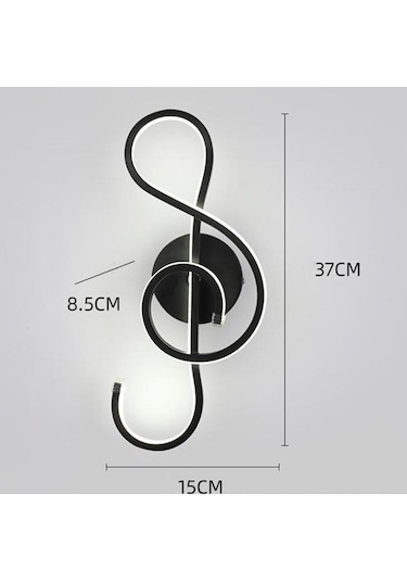 Suntek Pvc Duvar Lambası Başucu Aplik Işık Kapalı Koridor Siyah Beyaz Işık