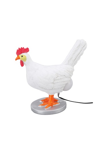 Xiyyadms Tavuk Figürlü Led Mumluk Usb Sıcak Işık Reçine Dekoratif Heykel Ev Dekoru Yumurta Desenli Diğer