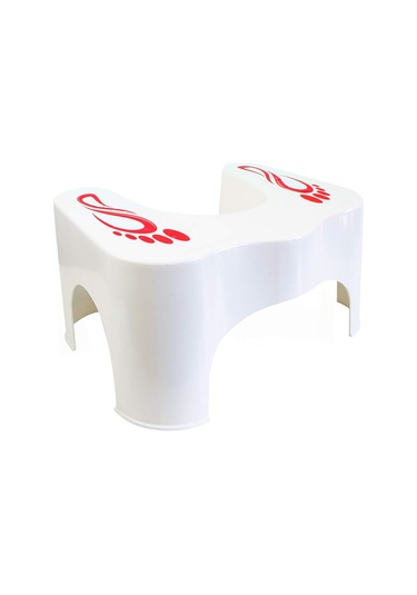 Klozet Taburesi, 44 X 21 X 31 Cm, Beyaz Siyah