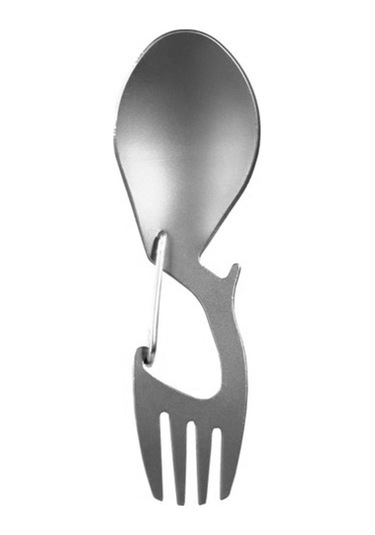 3'ü 1 Arada Kamp Kaşığı Sofra Takımı Titanyum Ultra Hafif Titanyum Diğer