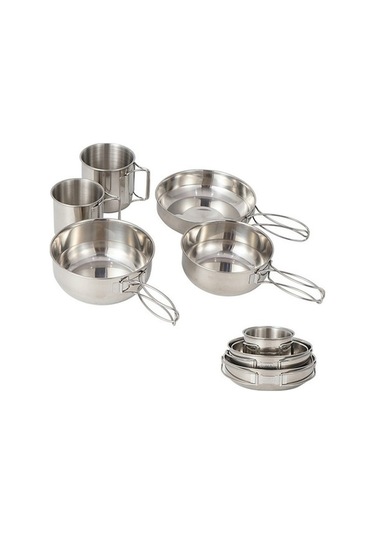 Ulzyvf Yürüyüşü, Tavası, Taşınabilir Sırt Seti Renkli Pişirme Piknik Paslanmaz Parça Mutfak Kase, Kampı, Kamp İçin Hava Dağ Çok Çelik Çantası, Bardaklar Açık 5 Hc Çok Renkli Çok Renkli