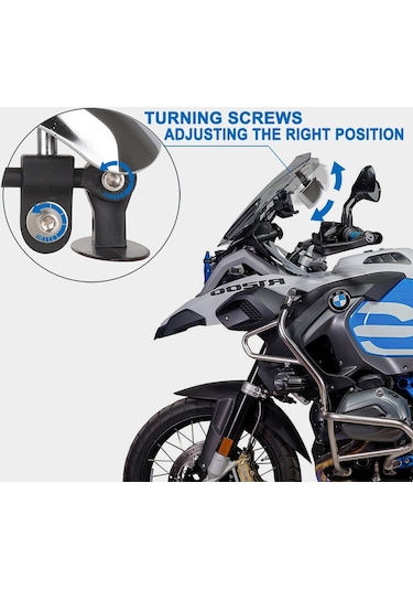 Motosiklet Dikiz Aynası 180 Derece Kör Nokta Aynası Geniş Açı Dikiz Aynası Bisiklet Scooter İçin