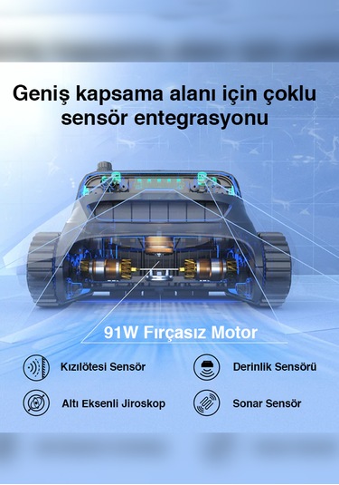 Wybot S2 Pro Havuz Robotu 300m2 Havuz Taban Ve Havuz Duvarı Temizlik Robotu