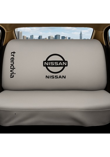 Nissan Araçlara Uygun Penye Kumaş Ön Arka Oto Koltuk Kılıfı - Servis Tipi Oto Kılıf Takımı Gri