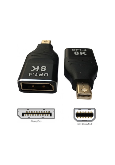 Displayport 8k To Mini Displayport Adaptörü Çift Yönlü Çevirici