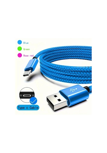 Oldfriend Gül Kırmızısı 100cm Usb C Hızlı Şarj Kablosu Nylon Örgü İphone Uyumlu 15 Samsung S22 S21