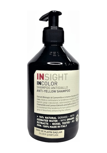 Insight Incolor Anti Yellow Sarı ve Platin Saçlar için Silver Şampuan 400 ML